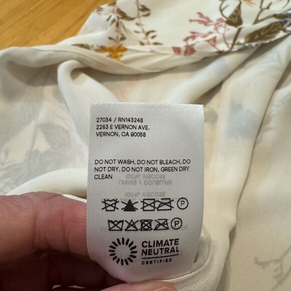 Reformation Kourtney Midi Dress in Frolic Floral Cream Women’s Size 6P - Picture 14 of 16